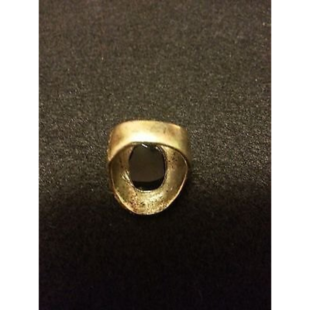 Vintage Captain Jack Style Black Oval Gemstone Ring - USA Size 8 - Picture 10 of 11